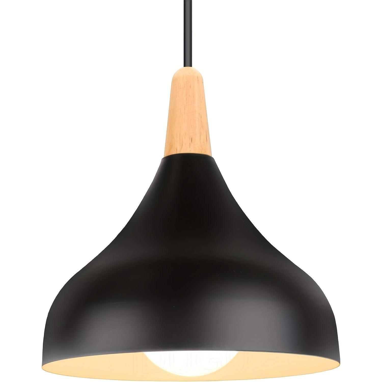 Luvano Pendelleuchte Tropfen Metall Holz modern
