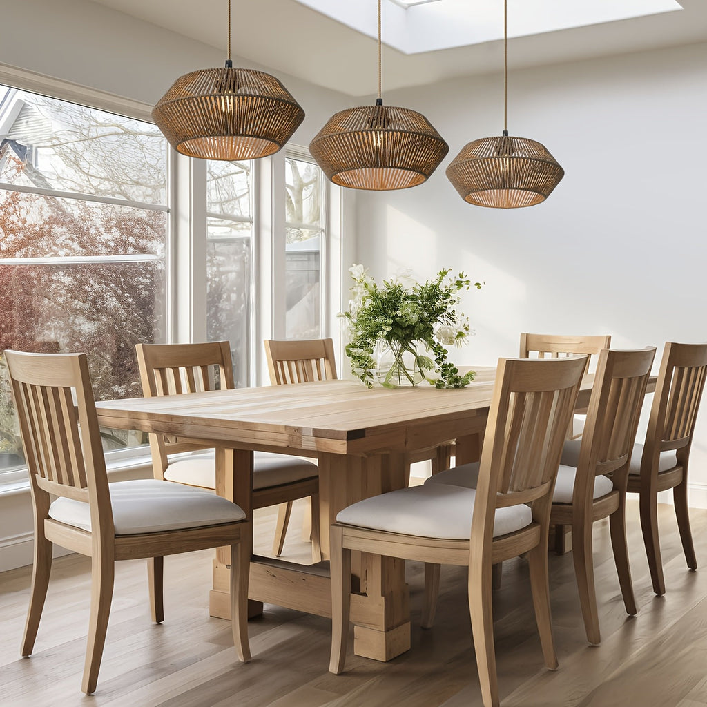 Luvano Pendelleuchte Papierseil geflochten Boho