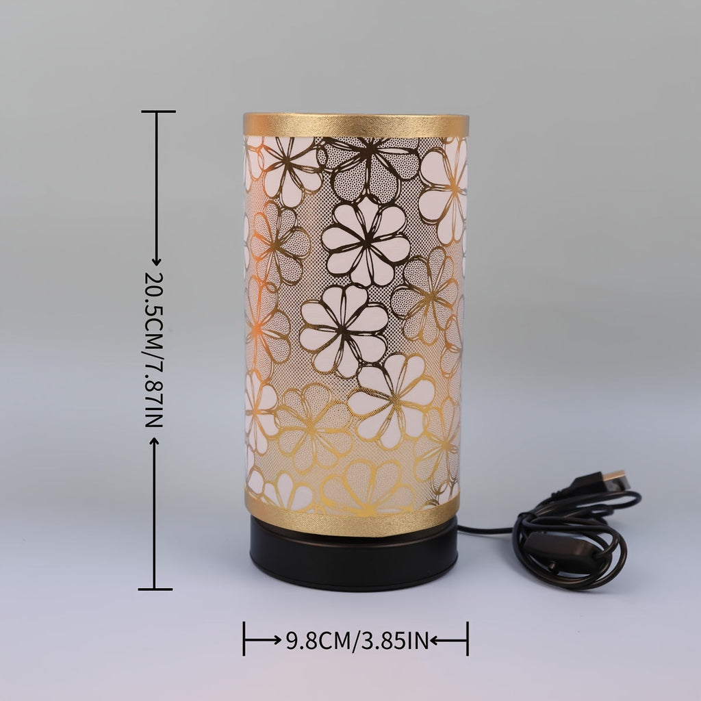 Luvano Tischleuchte Blumen USB warmweiß