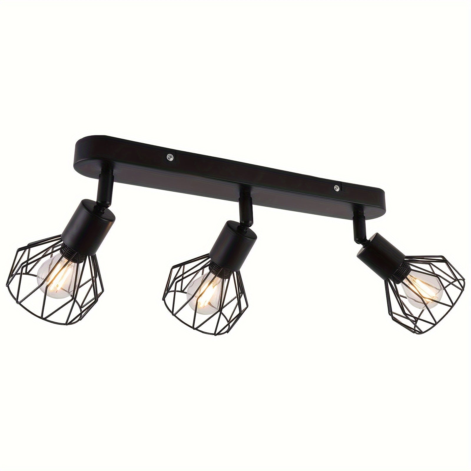 Luvano Deckenstrahler 3 flammig Industrial schwarz