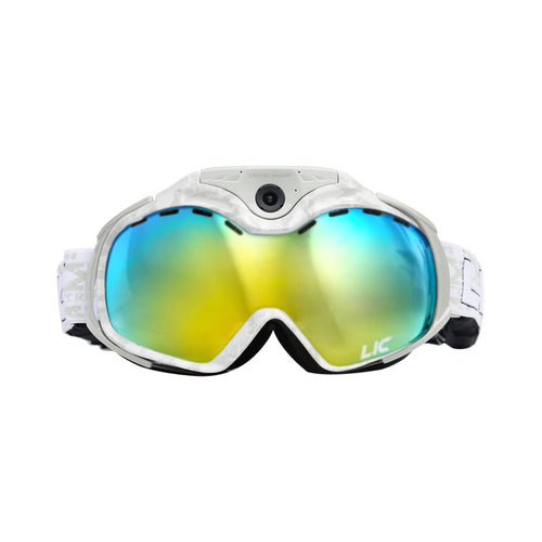 Skibrille mit Kamera 720p in Weiß mit Doppelscheibe