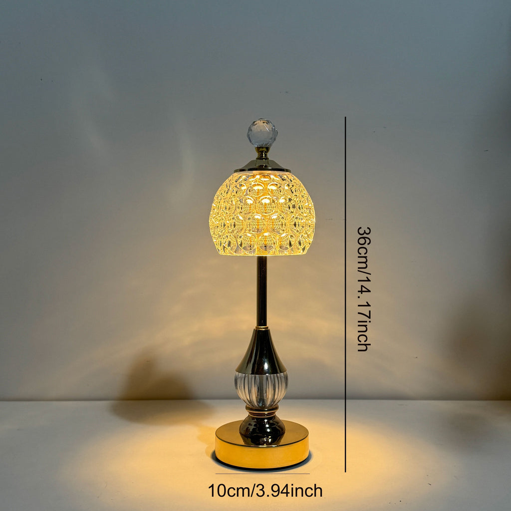 Luvano Tischleuchte Kristall Touch Akku LED
