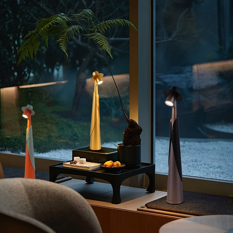 Luvano Tischleuchte Hut Touch Akku LED
