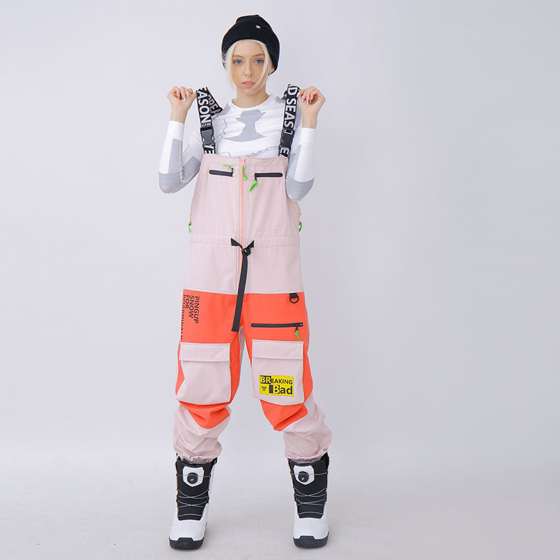 Snowverb Damen Windblock Tech Wasserdichte Bad Breaking Pro Skihose Latzhose