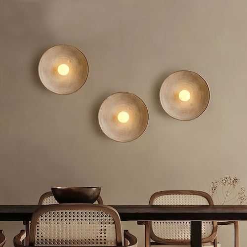 Luvano Wandleuchte Holz rustikal LED handgemacht