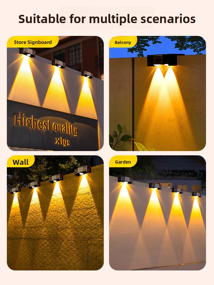 Luvano Solar Wandleuchte Außen warmweiß ohne Kabel