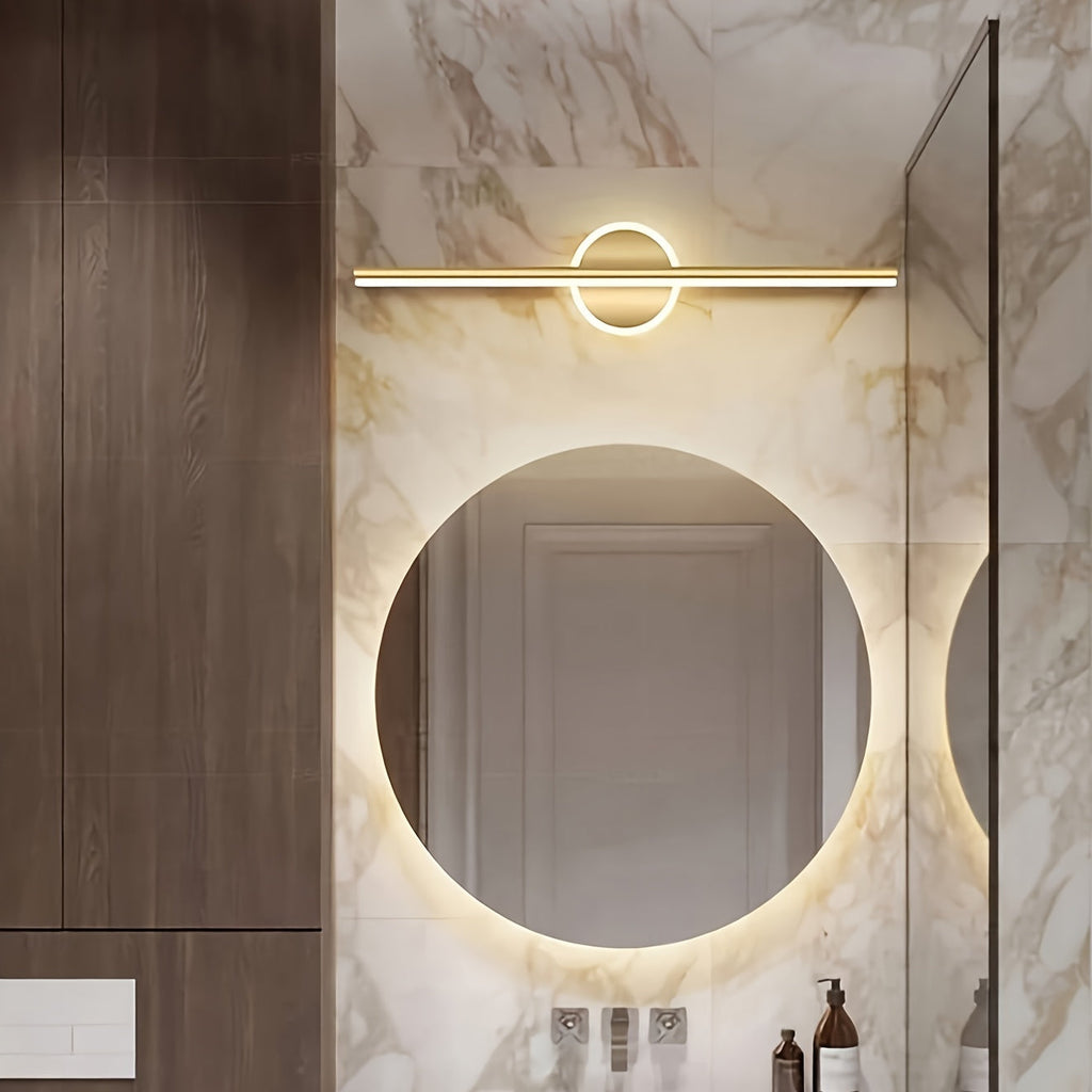 Luvano Wandleuchte Spiegel LED schwarz gold