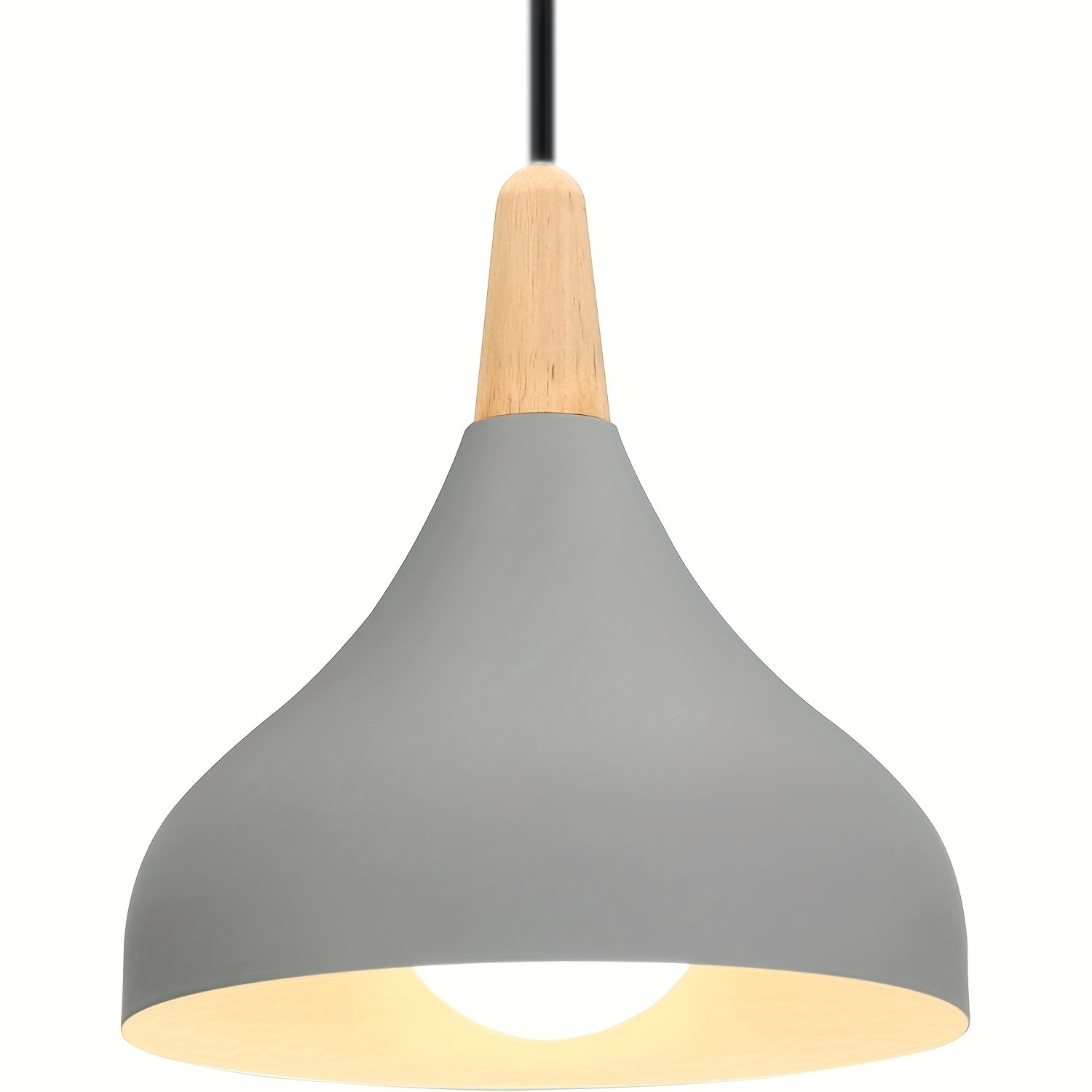 Luvano Pendelleuchte Tropfen Metall Holz modern