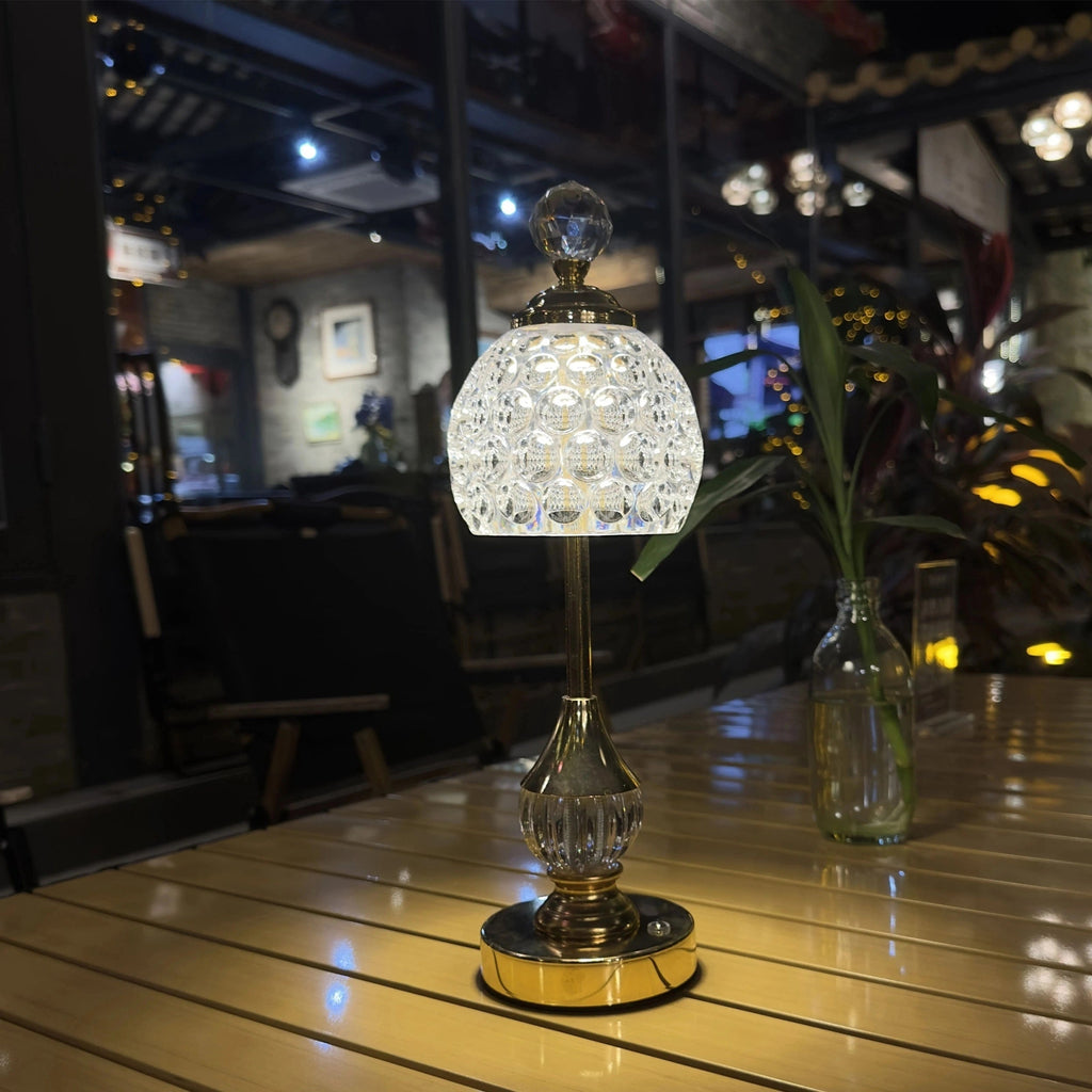 Luvano Tischleuchte Kristall Touch Akku LED