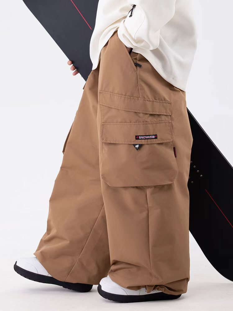 Wild Soul Steeze ParkRider Damen-Skihose mit mehreren Taschen, Utility-Schneehose, Baggy-Schneehose
