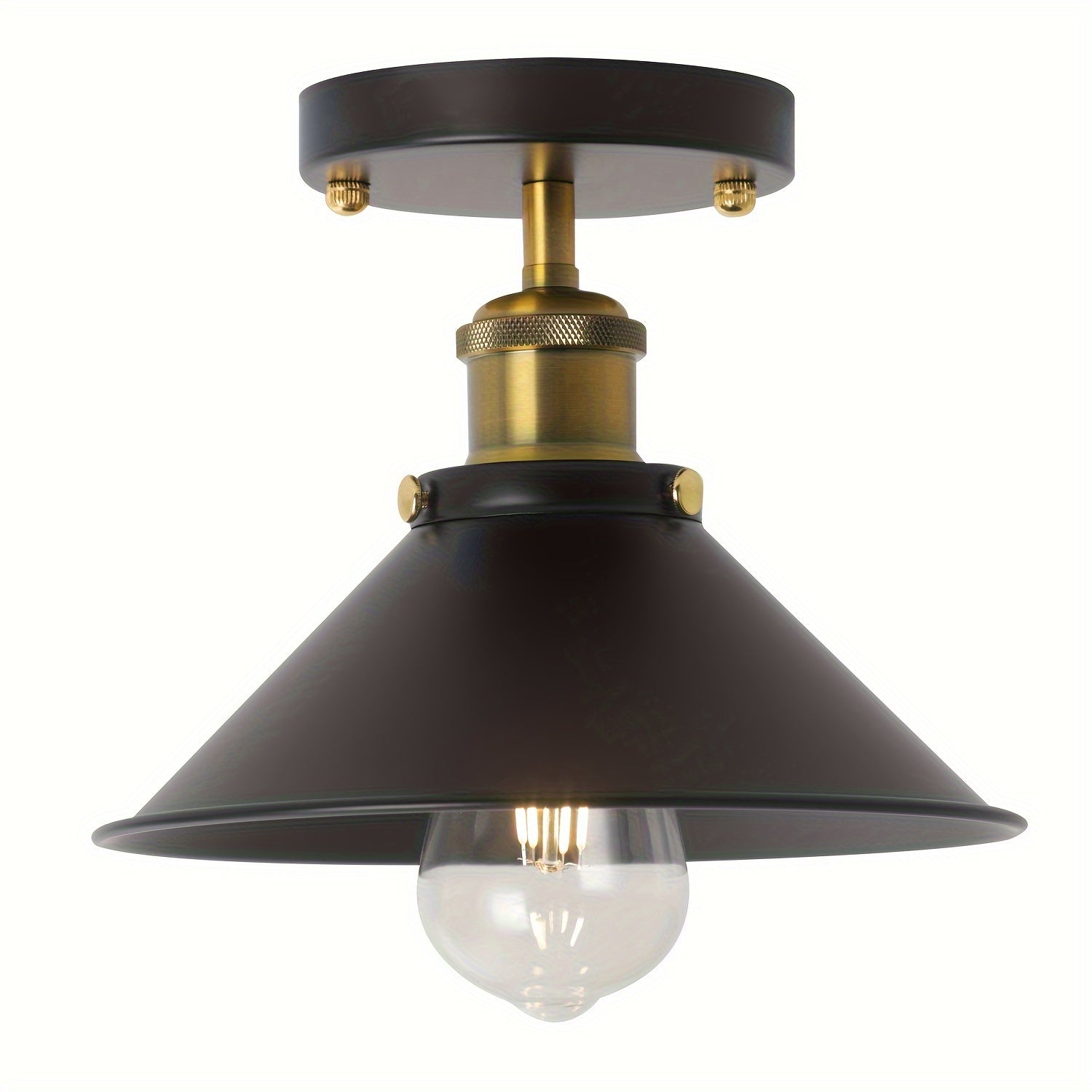 Luvano Deckenleuchte Industrial Metall schwarz
