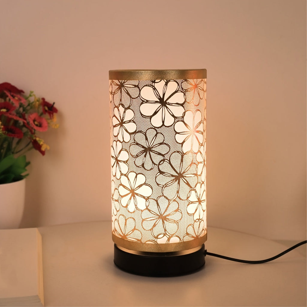 Luvano Tischleuchte Blumen USB warmweiß