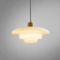 Luvano Pendelleuchte Weißglas Mid Century modern
