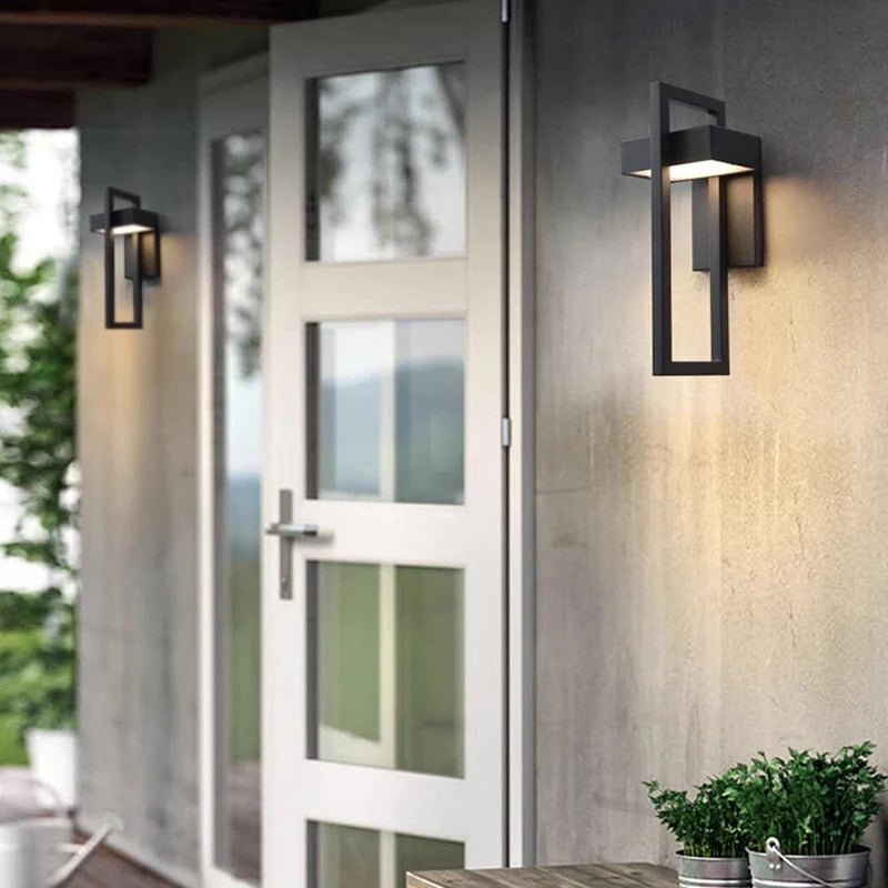 Luvano LED Wandleuchte außen Alu skandinavisch