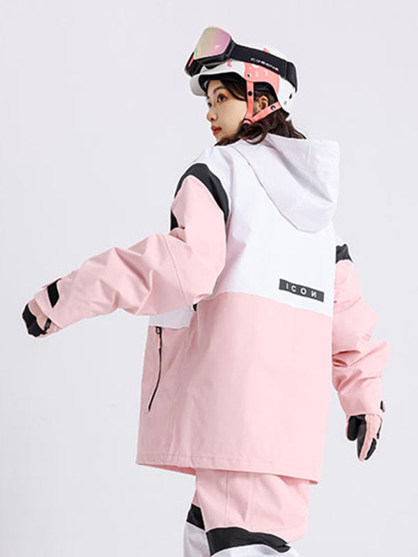Cosone Powdreamer Colorblock Anorak-Schneejacke für Damen