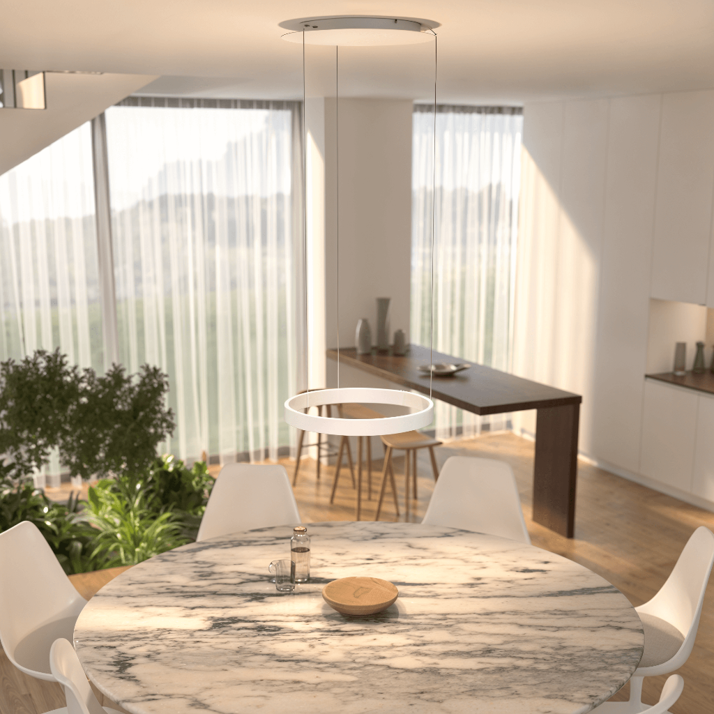 Luvano LED Deckenleuchte Pendel flach modern