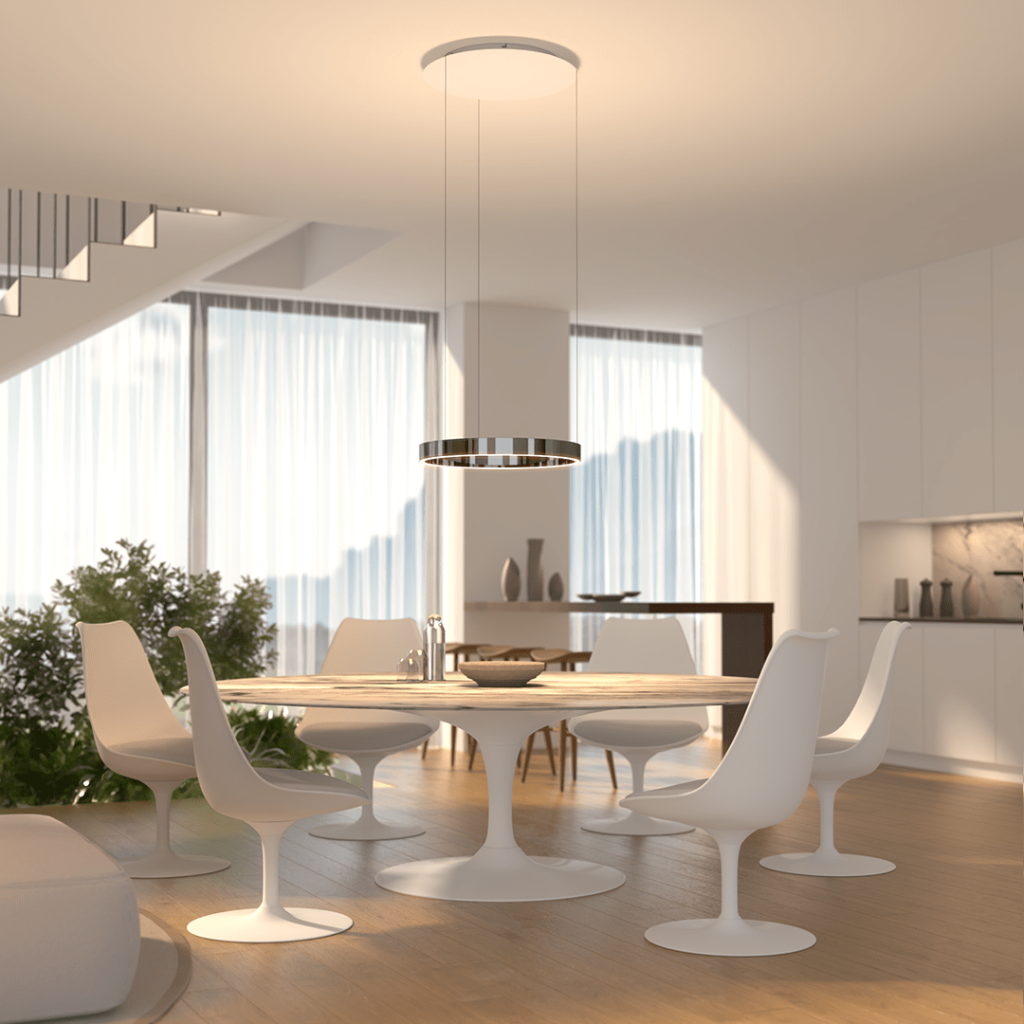 Luvano LED Deckenleuchte Pendel flach modern