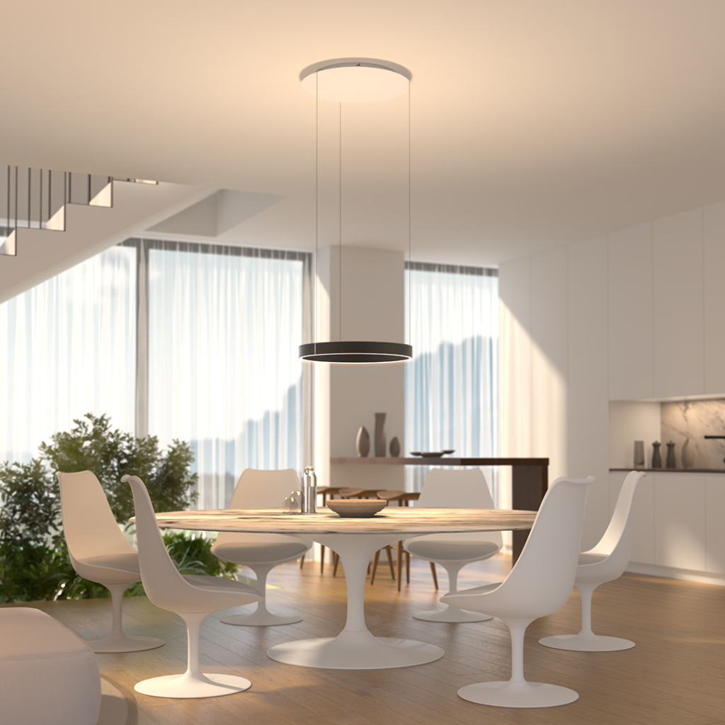 Luvano LED Deckenleuchte Pendel flach modern