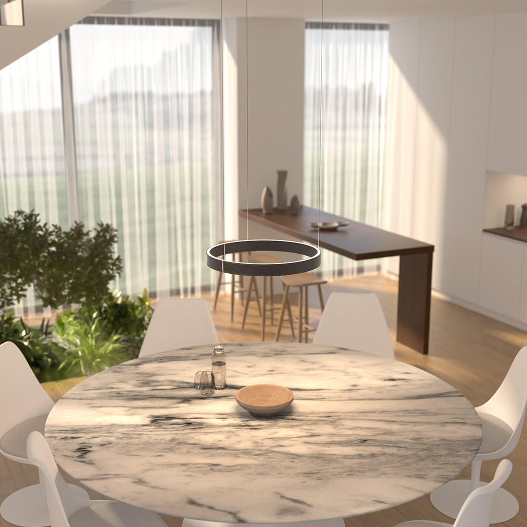Luvano LED Deckenleuchte Pendel flach modern