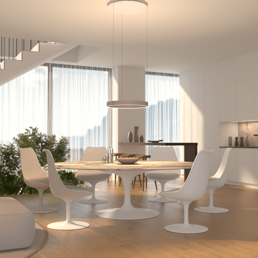 Luvano LED Deckenleuchte Pendel flach modern