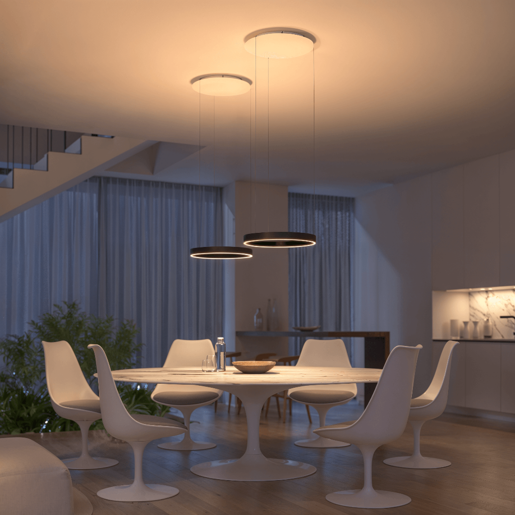 Luvano LED Deckenleuchte Pendel flach modern