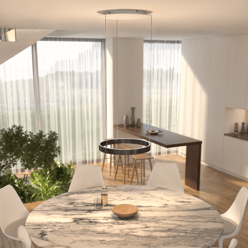 Luvano LED Deckenleuchte Pendel flach modern