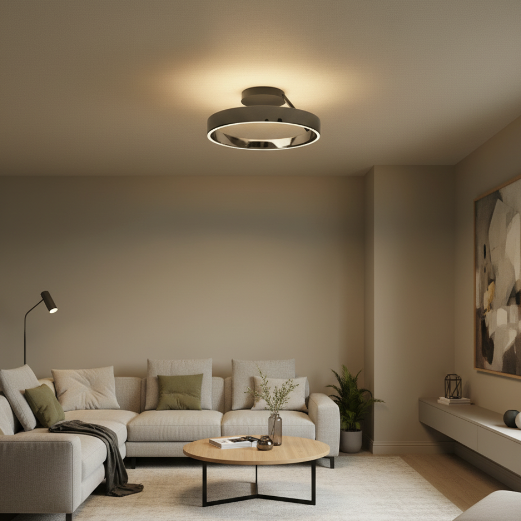 Luvano LED Deckenleuchte rund flach Aufbauleuchte