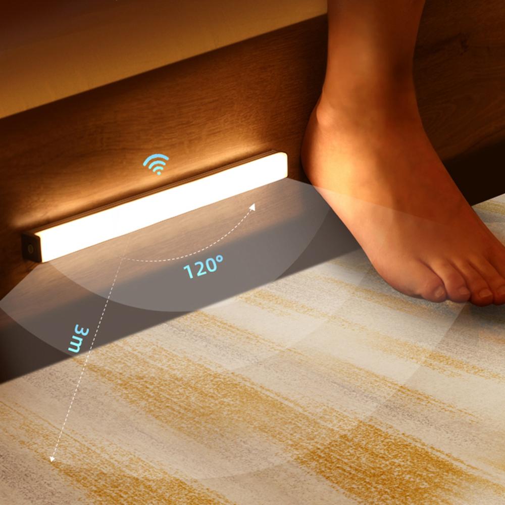 Luvano Wandleuchte Sensor Holzrahmen Nachtlicht
