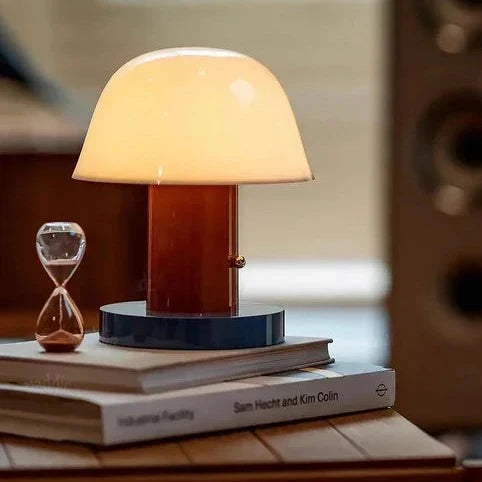 Luvano Tischleuchte Pilz Akku LED modern