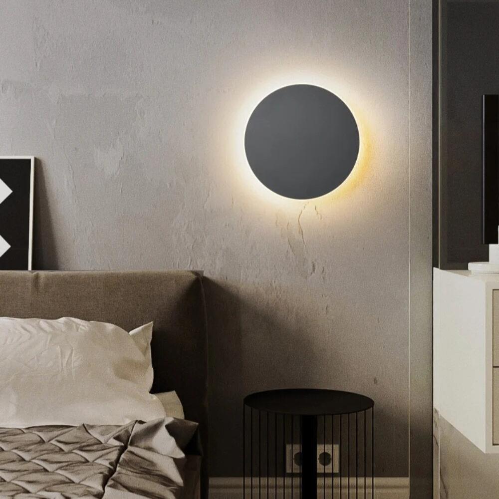 Luvano LED Wandleuchte rund Nordic minimal