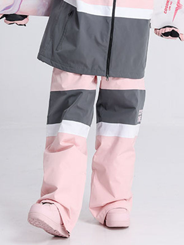 Cosone Winter Forward Colorblock Schneehose für Damen