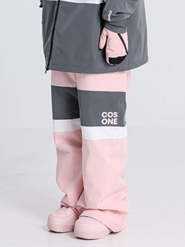 Cosone Winter Forward Colorblock Schneehose für Damen