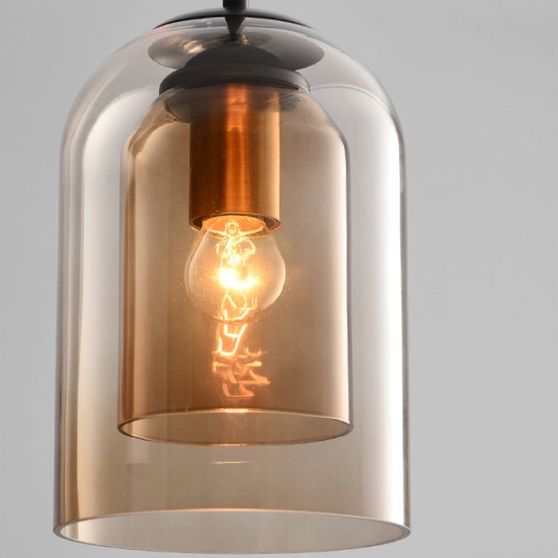 Luvano Mica Pendelleuchte Glas Mid Century