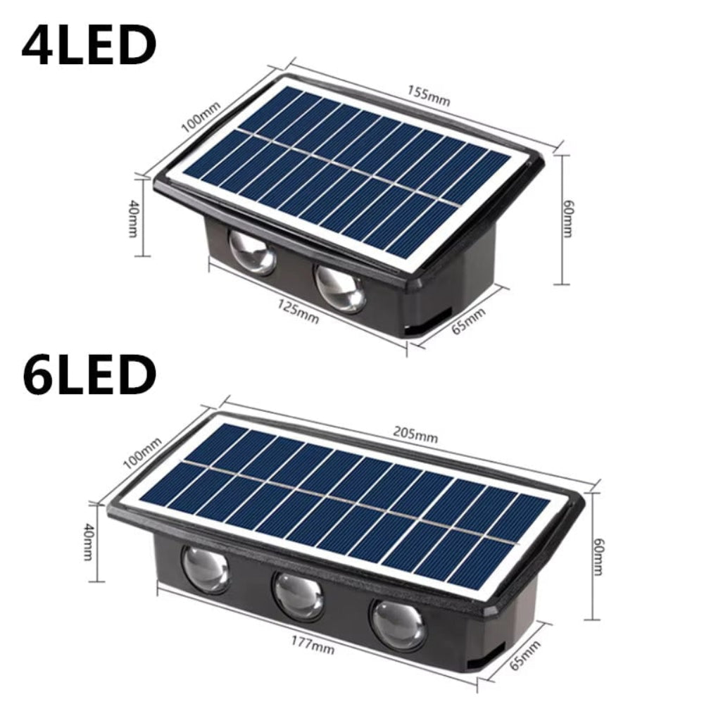 Luvano Solar Wandleuchte Garten Akzentlicht außen
