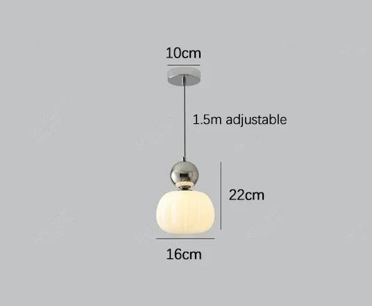 Luvano LED Pendelleuchte Kürbisform Nordic