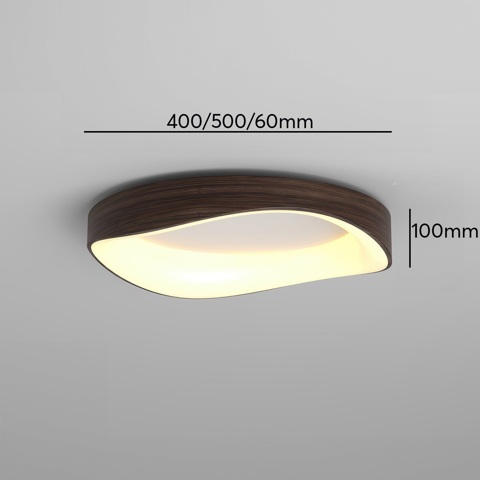 Luvano Deckenleuchte Holzoptik Nordic LED