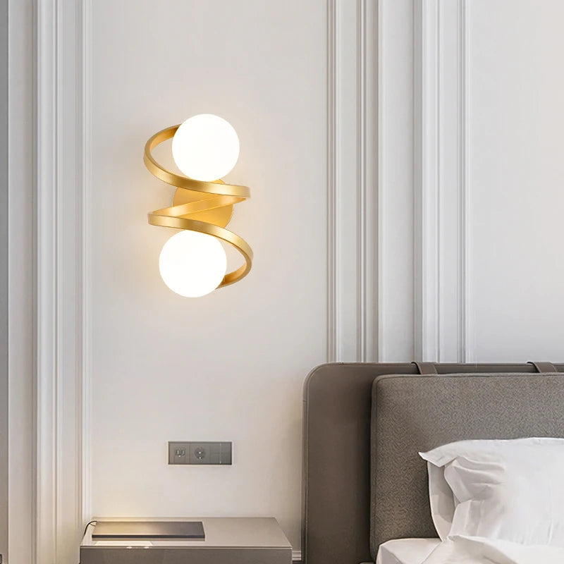 Luvano Astra Wandleuchte 2 Glaskugeln LED