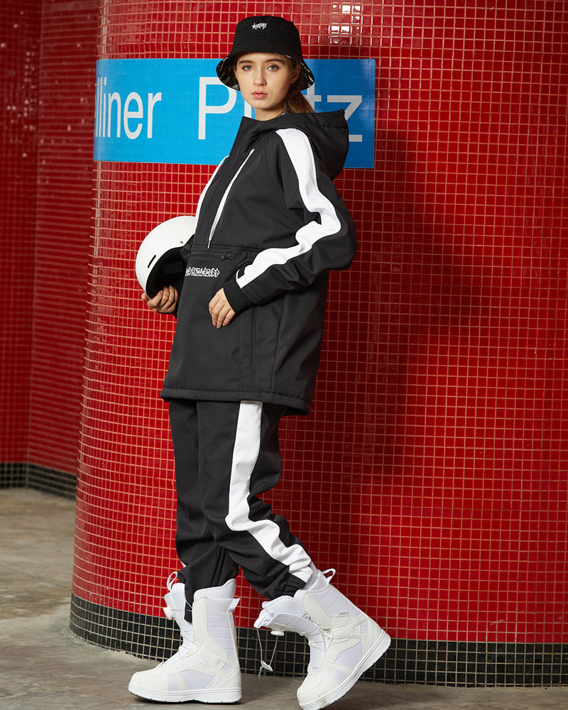 RAWRWAR Damen-Snowboardjacken- und Hosen-Set für junge Mode, Unisex