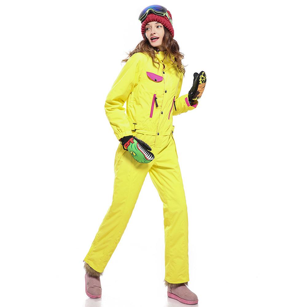 Damen-Wintermode Einteiliger Ski-Overall Winter-Schneeanzug